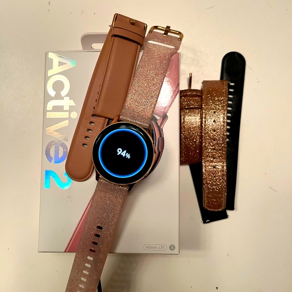 Rose gold Galaxy Watch Active 2